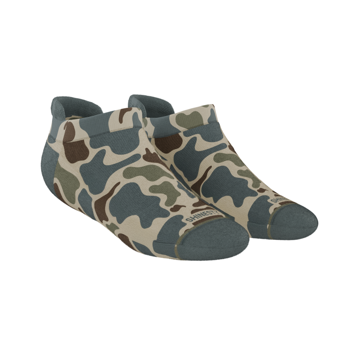 The Blender | Grey Duck Camo Heel Hammock™ Ankle Socks - Shinesty