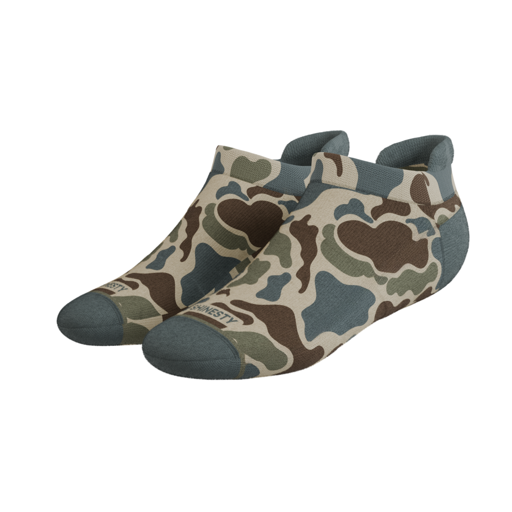 The Blender | Grey Duck Camo Heel Hammock™ Ankle Socks - Shinesty