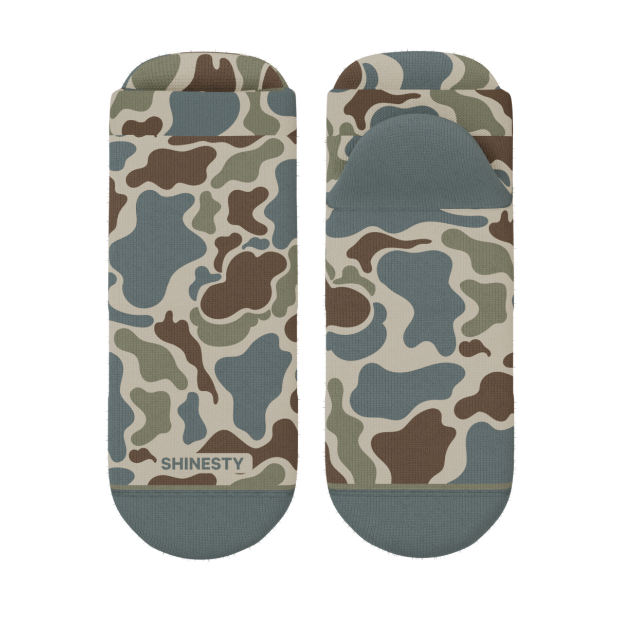The Blender | Grey Duck Camo Heel Hammock™ Ankle Socks - Shinesty