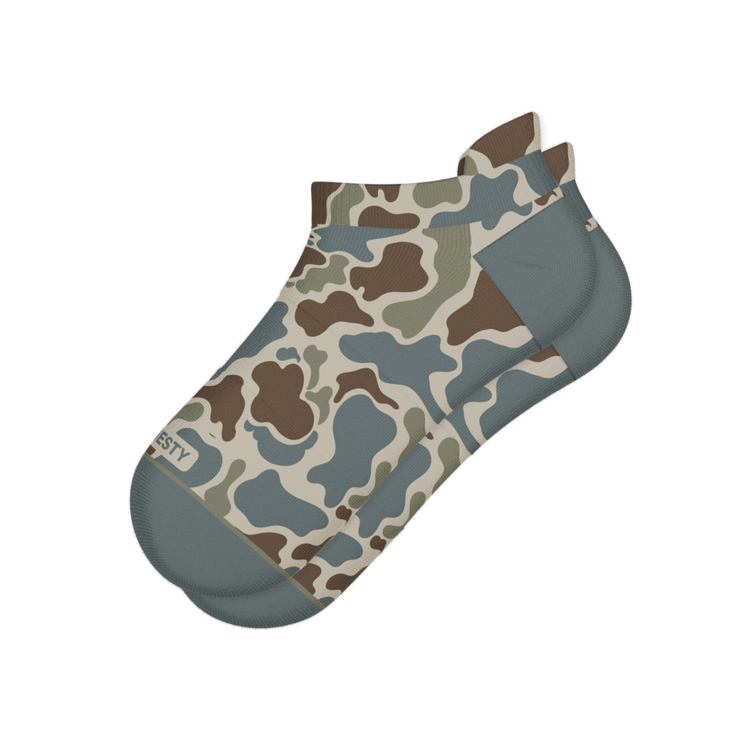 The Blender | Grey Duck Camo Heel Hammock™ Ankle Socks - Shinesty