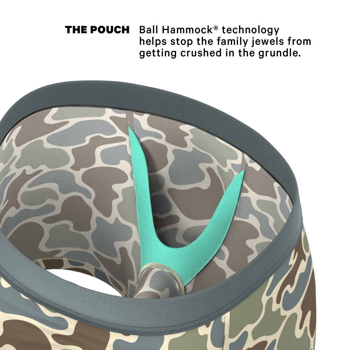 The Blender | Grey Duck Camo Ball Hammock® Pouch Underwear - Shinesty