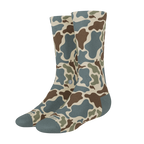 The Blender | Grey Duck Camo Heel Hammock™ Crew Socks - Shinesty
