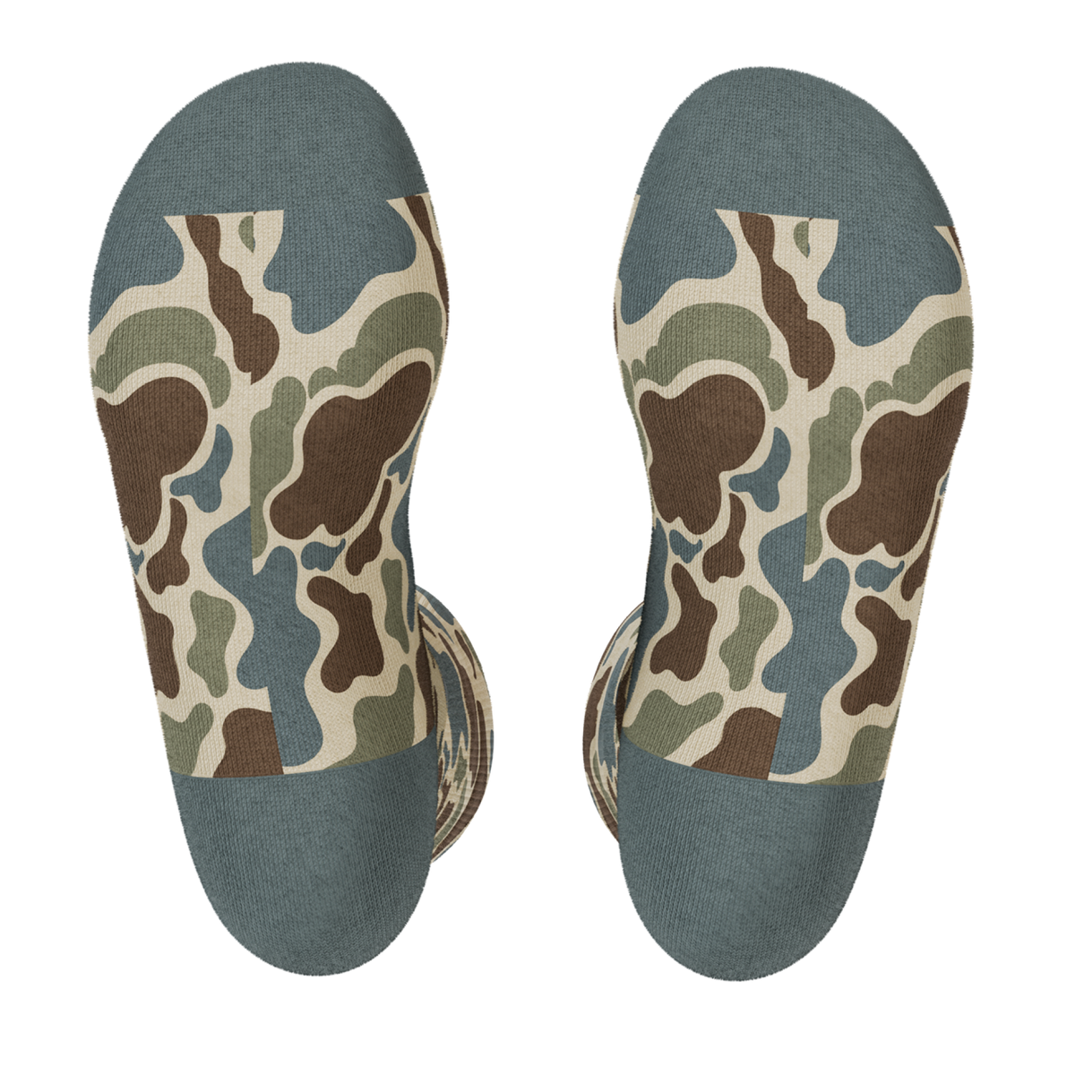 The Blender | Grey Duck Camo Heel Hammock™ Crew Socks - Shinesty