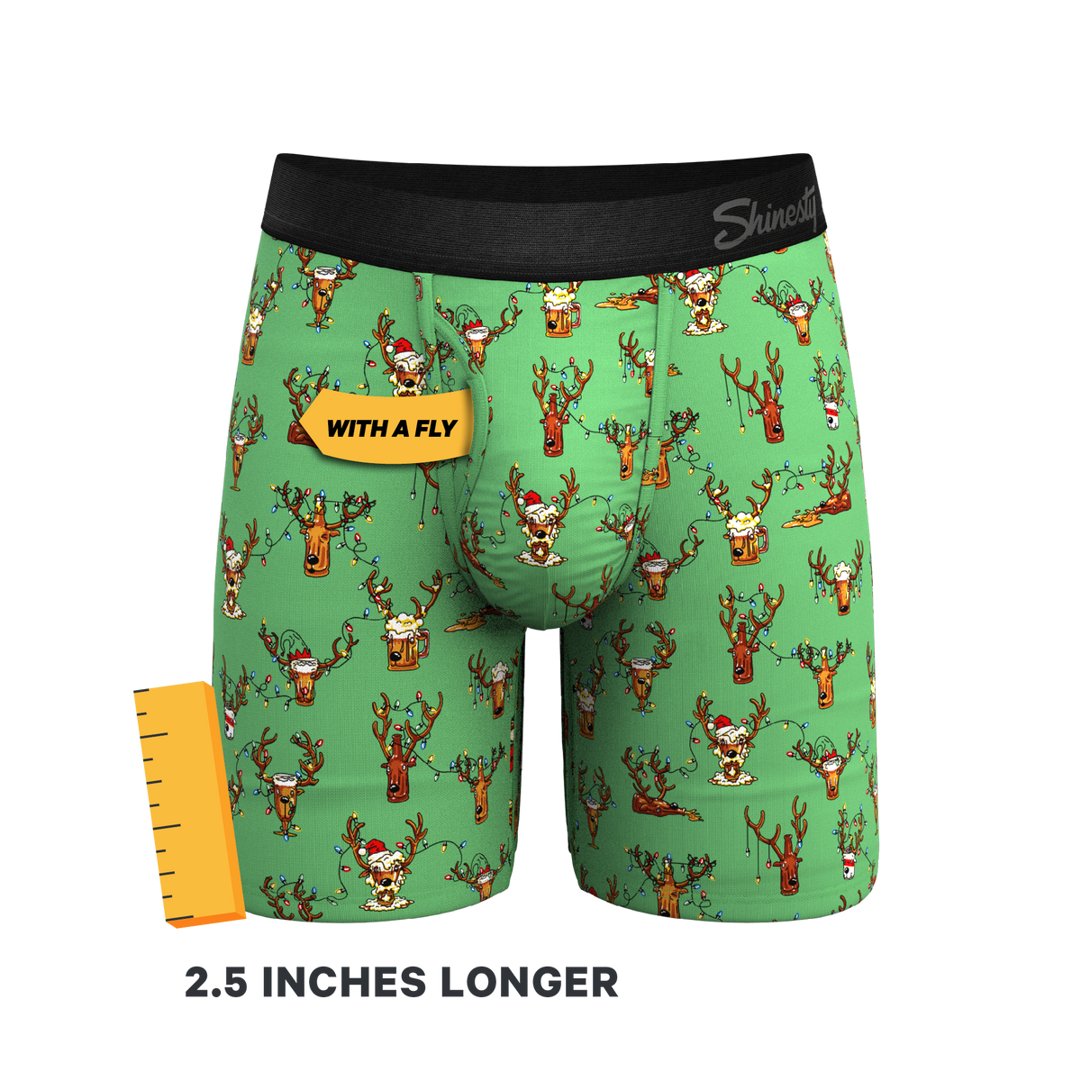 The Blitzened | Reindeer Beer Ball Hammock® Boxer - Long Leg - Shinesty