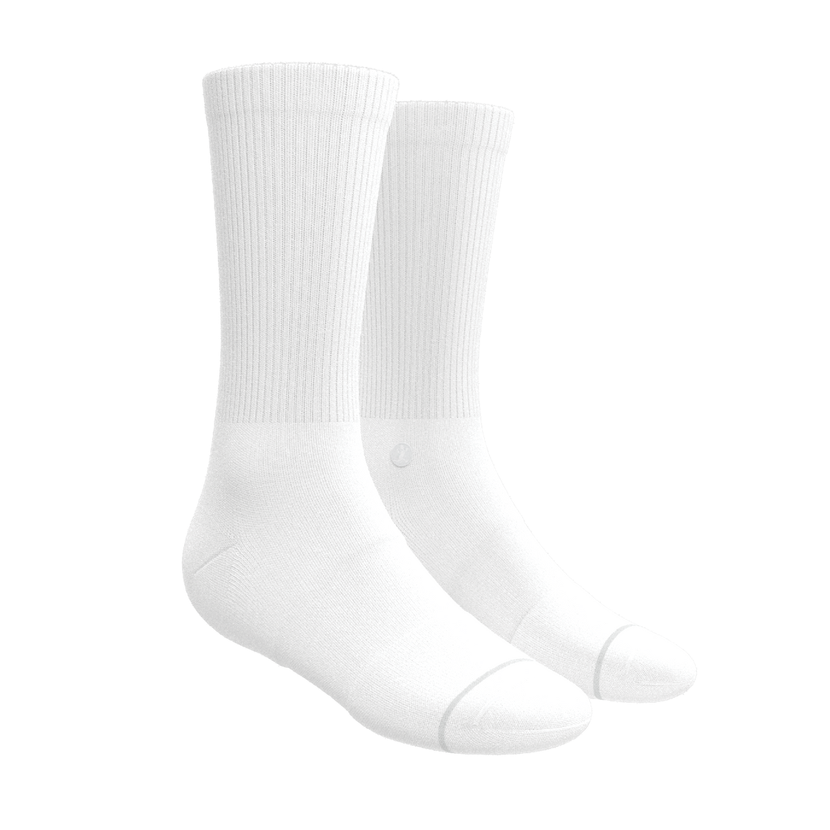 The Blizzard | Plain White Heel Hammock™ Crew Socks - Shinesty