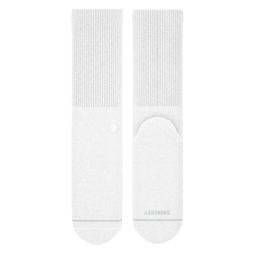 The Blizzard | Plain White Heel Hammock™ Crew Socks - Shinesty