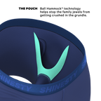 The Bloom Moon | Tonal Navy Ball Hammock® Pouch Underwear With Fly - Shinesty