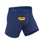The Bloom Moon | Tonal Navy Ball Hammock® Pouch Underwear With Fly - Shinesty