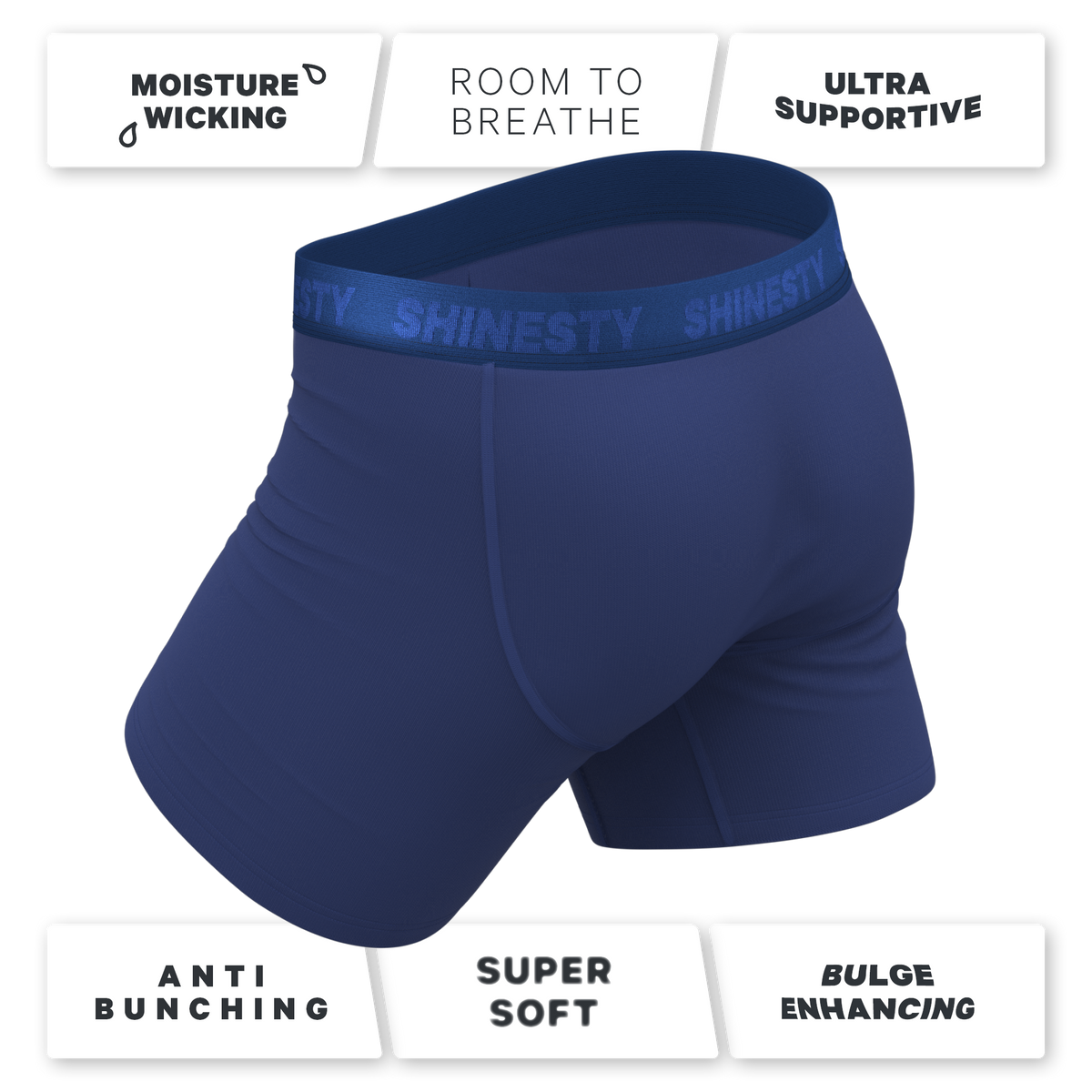 The Bloom Moon | Tonal Navy Ball Hammock® Pouch Underwear - Shinesty