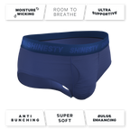 The Bloom Moon | Tonal Navy Ball Hammock® Pouch Underwear Briefs - Shinesty