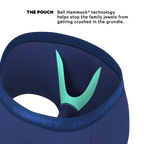The Bloom Moon | Tonal Navy Ball Hammock® Pouch Trunks Underwear - Shinesty
