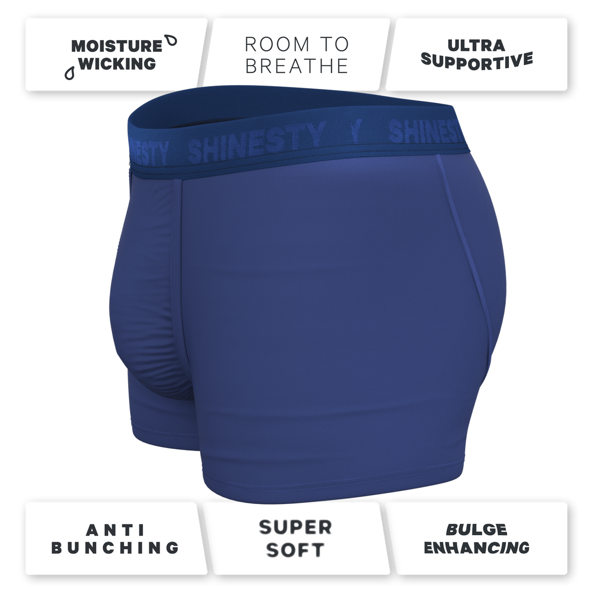 The Bloom Moon | Tonal Navy Ball Hammock® Pouch Trunks Underwear - Shinesty
