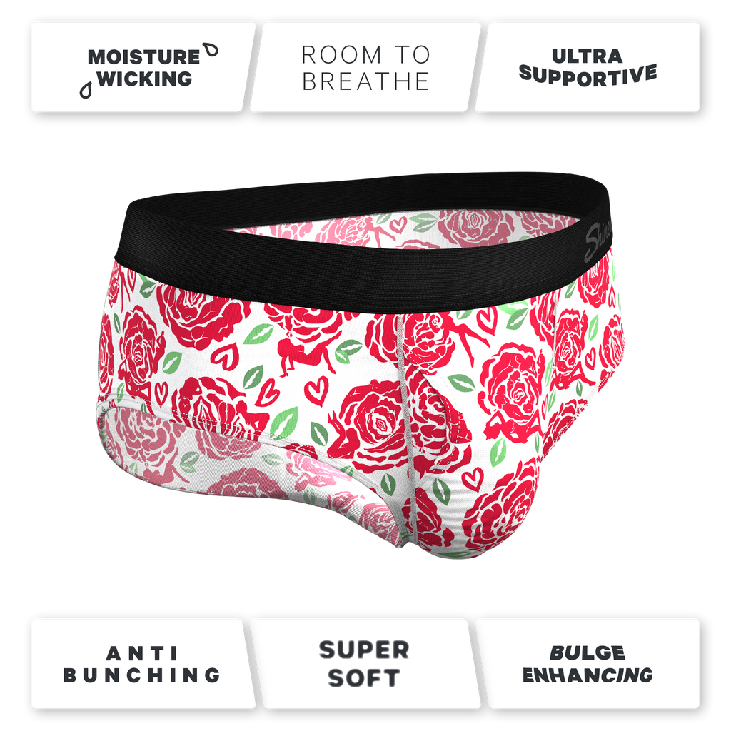 The Bloom With A View | Naughty Roses Ball Hammock® Pouch Underwear Briefs - Shinesty