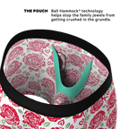 The Bloom With A View | Naughty Roses Ball Hammock® Pouch Underwear With Fly - Shinesty