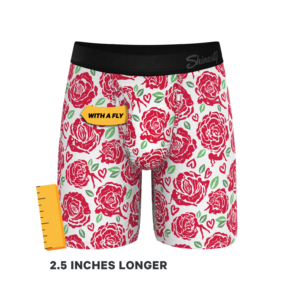 The Bloom With A View | Naughty Roses Ball Hammock® Boxer - Long Leg - Shinesty