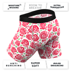 The Bloom With A View | Naughty Roses Ball Hammock® Boxer - Long Leg - Shinesty