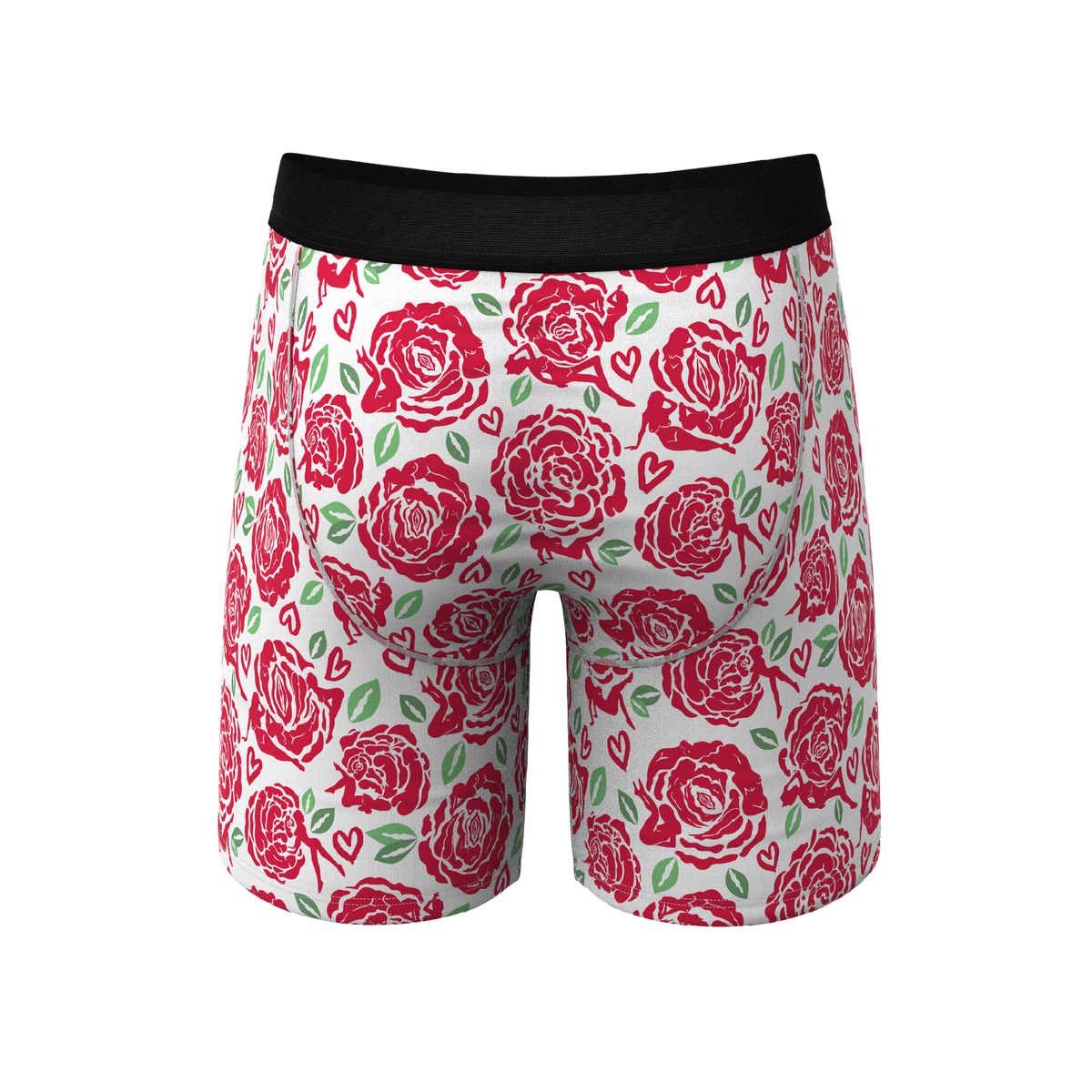 The Bloom With A View | Naughty Roses Ball Hammock® Boxer - Long Leg - Shinesty