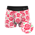 The Bloom With A View | Naughty Roses Ball Hammock® Pouch Trunks Underwear - Shinesty