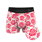 The Bloom With A View | Naughty Roses Ball Hammock® Pouch Trunks Underwear - Shinesty