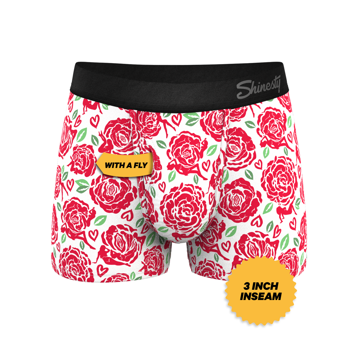 The Bloom With A View | Naughty Roses Ball Hammock® Pouch Trunks Underwear - Shinesty