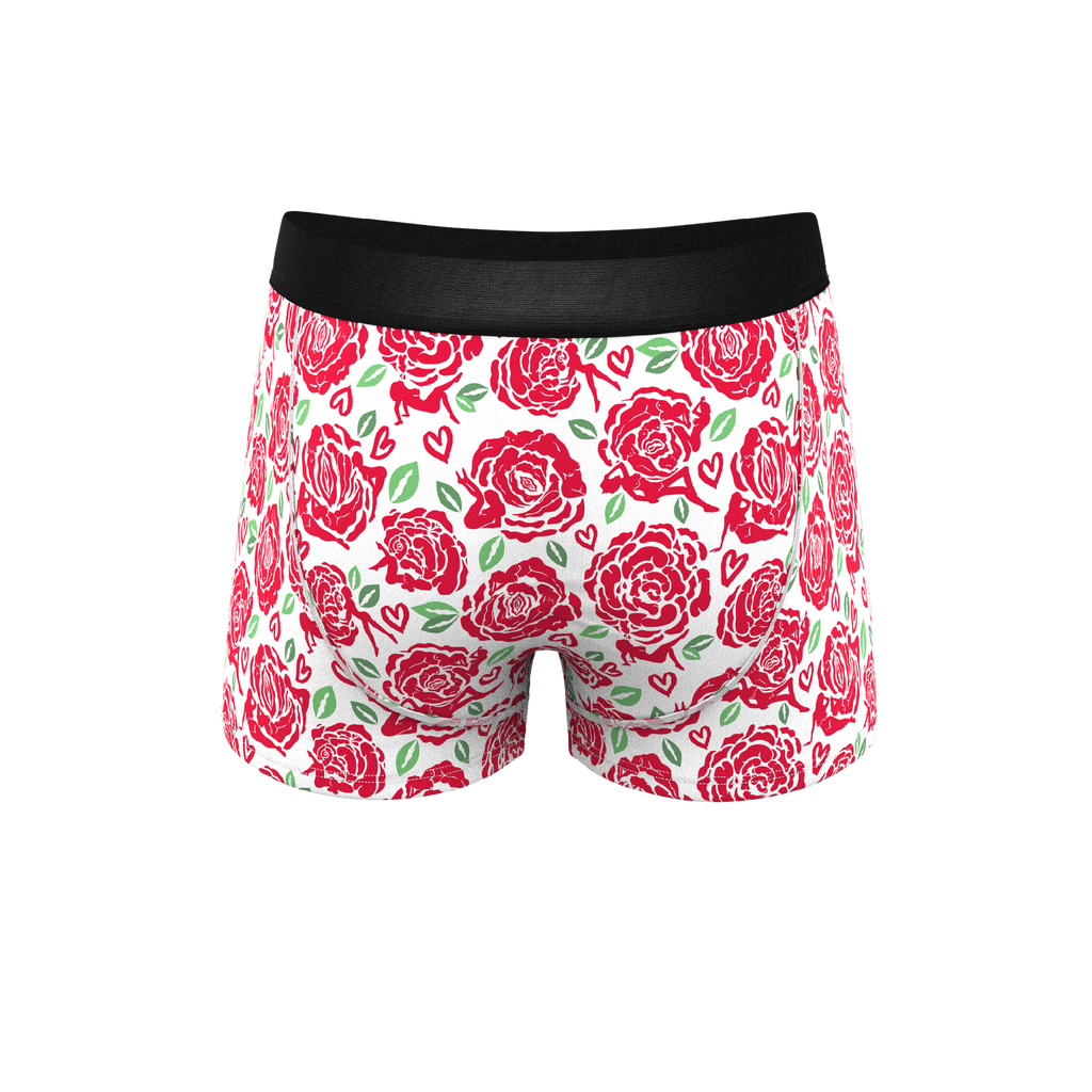 The Bloom With A View | Naughty Roses Ball Hammock® Pouch Trunks Underwear - Shinesty