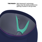 The Blueberry Pie | Red Tip Navy Ball Hammock® Boxer - Long Leg - Shinesty