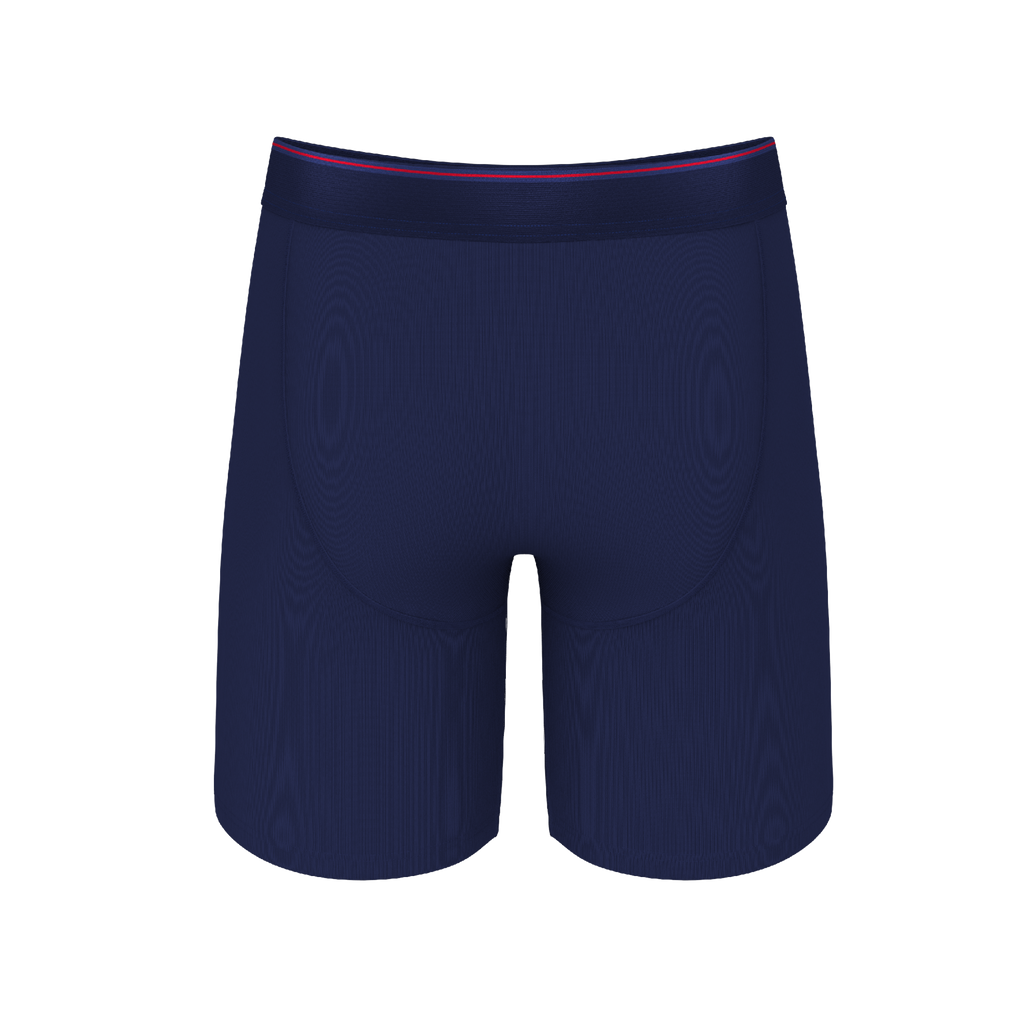 The Blueberry Pie | Red Tip Navy Ball Hammock® Boxer - Long Leg - Shinesty