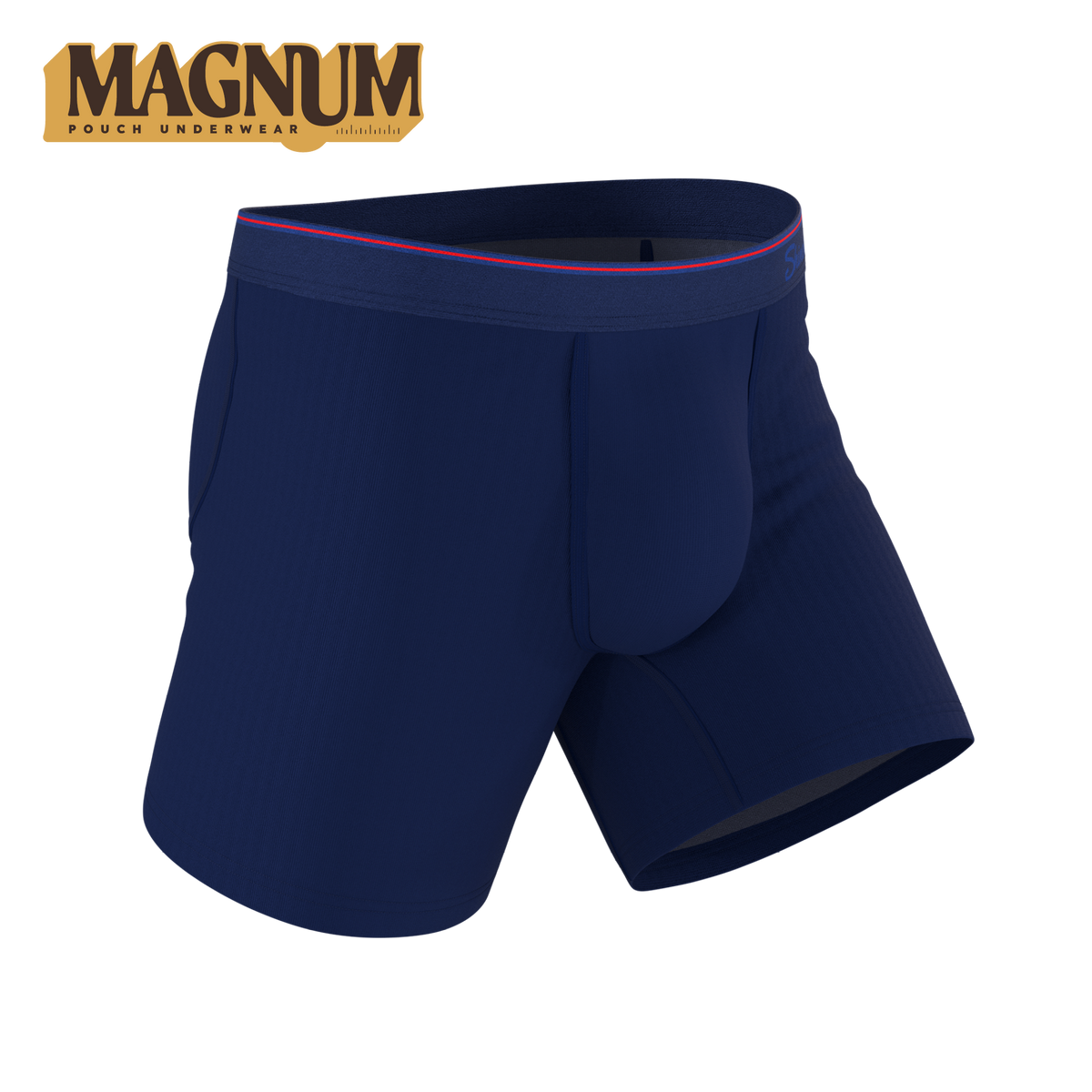 The Blueberry Pie | Red Tip Navy Ball Hammock® Magnum Big Pouch Underwear - Shinesty