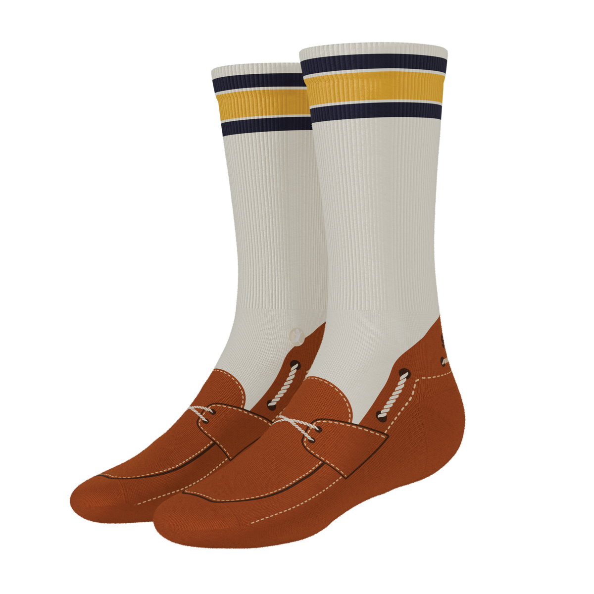 The Boat's Rockin' | Boat Shoe Heel Hammock™ Crew Socks - Shinesty