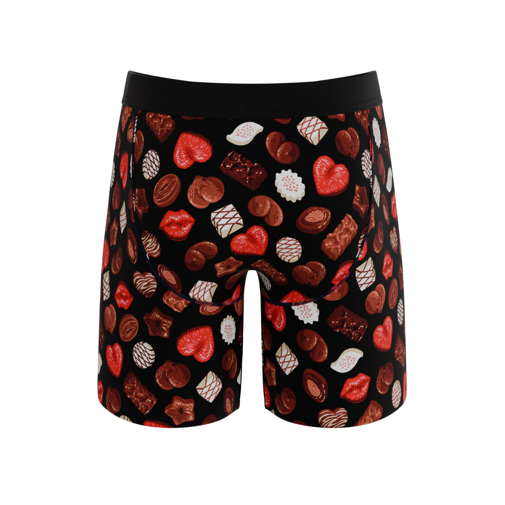 The Bonbons | Naughty Chocolate Ball Hammock® Boxer - Long Leg - Shinesty