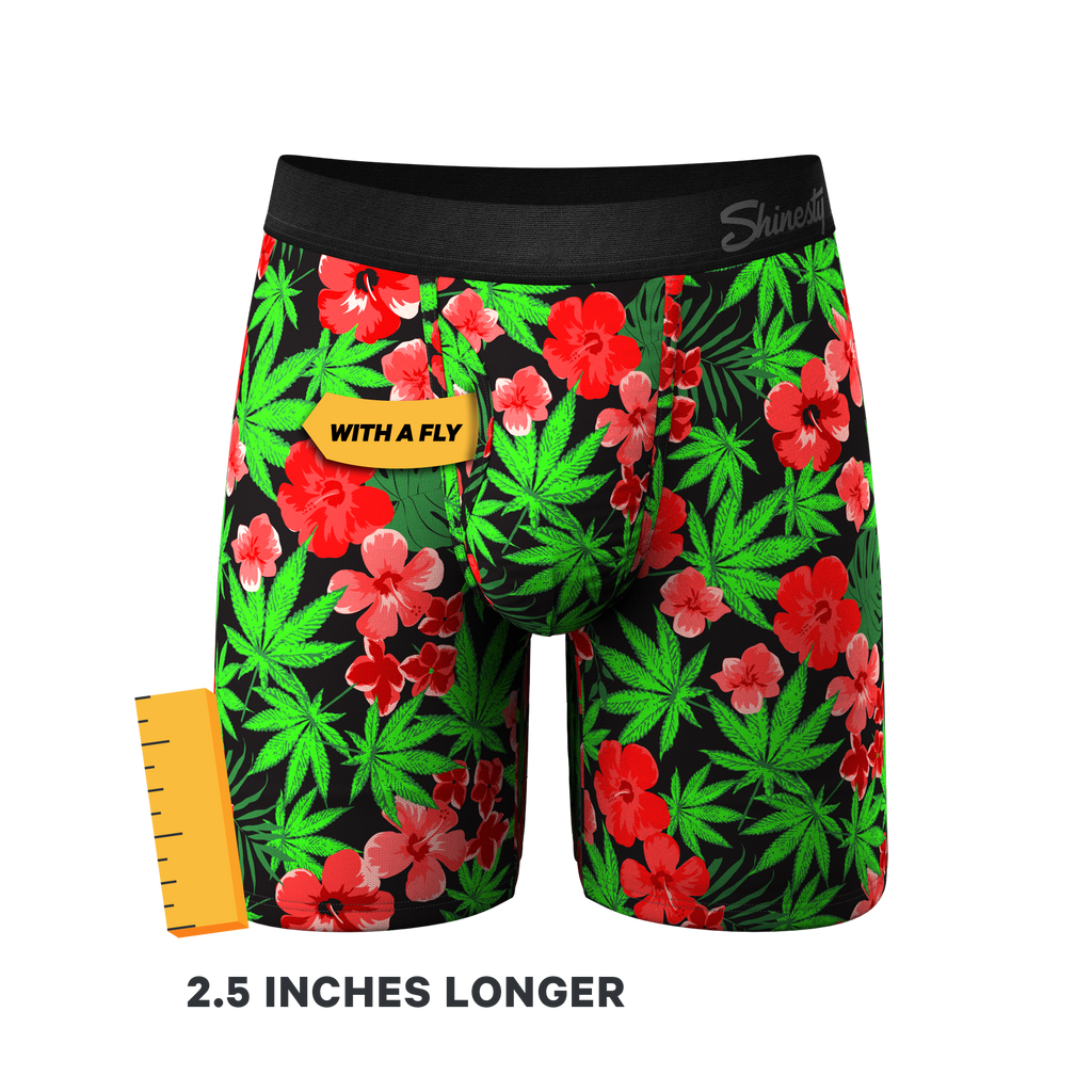 The Bongstera | Tropical Weed Ball Hammock® Boxer - Long Leg - Shinesty