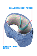 The Boogie Board Lord | Denim Tropical Ball Hammock® Pouch 8" Swim Trunks - Shinesty