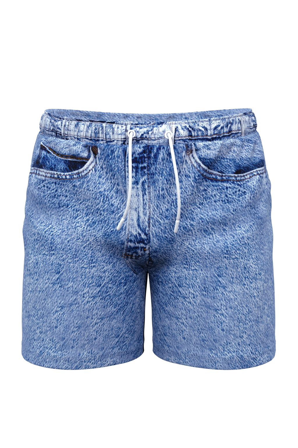 The Boogie Board Lord  | Denim Tropical Ball Hammock® Pouch 5" Swim Trunks - Shinesty