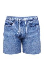 The Boogie Board Lord  | Denim Tropical Ball Hammock® Pouch 5" Swim Trunks - Shinesty