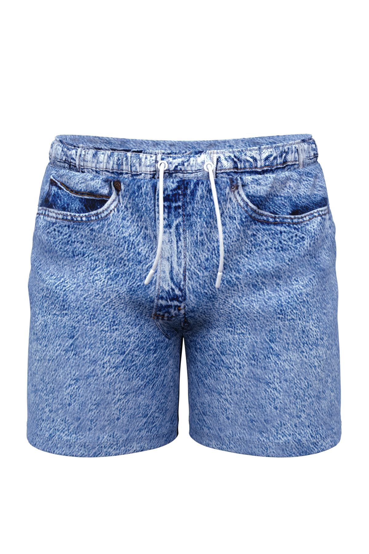 The Boogie Board Lord  | Denim Tropical Ball Hammock® Pouch 5" Swim Trunks - Shinesty