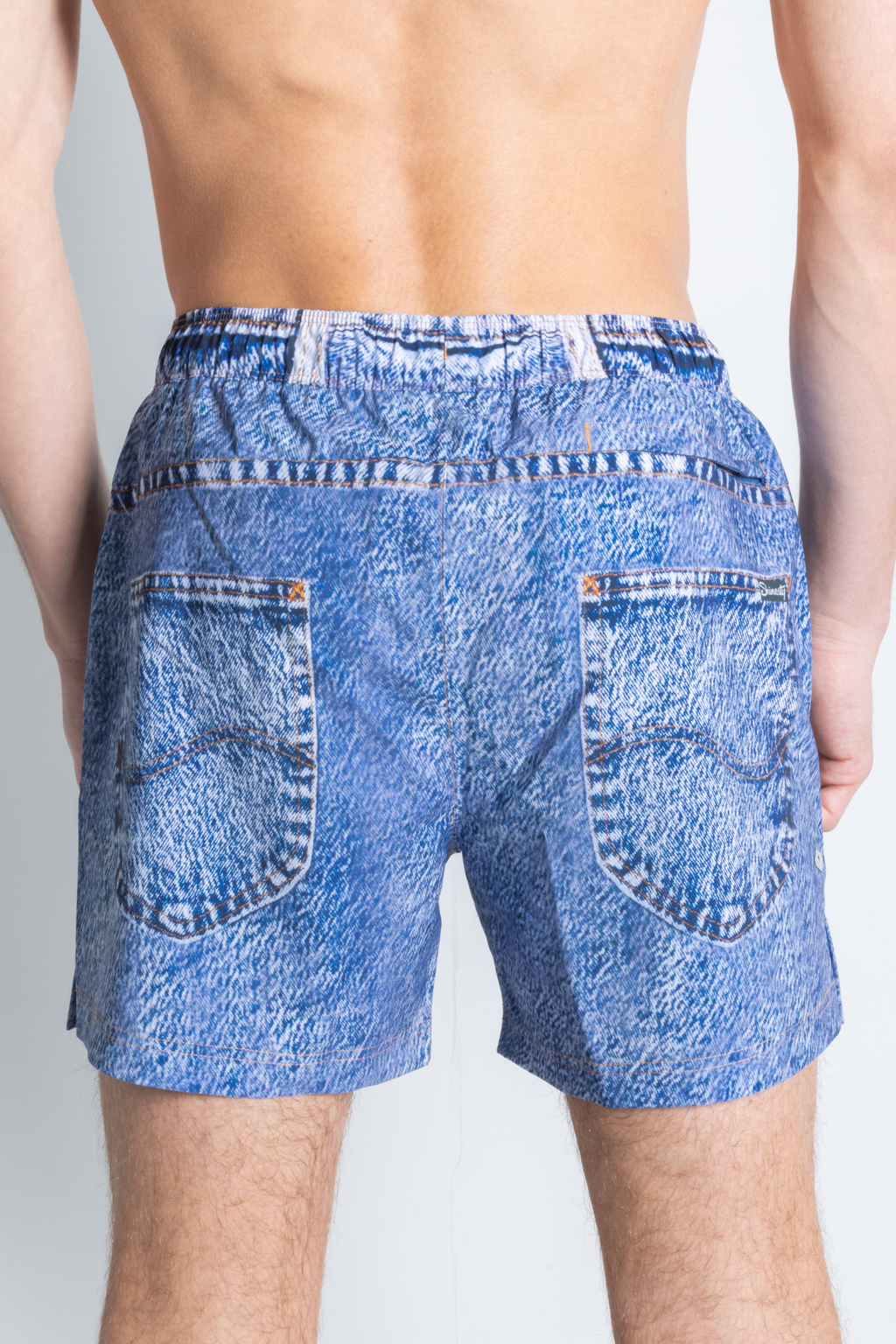 The Boogie Board Lord  | Denim Tropical Ball Hammock® Pouch 5" Swim Trunks - Shinesty