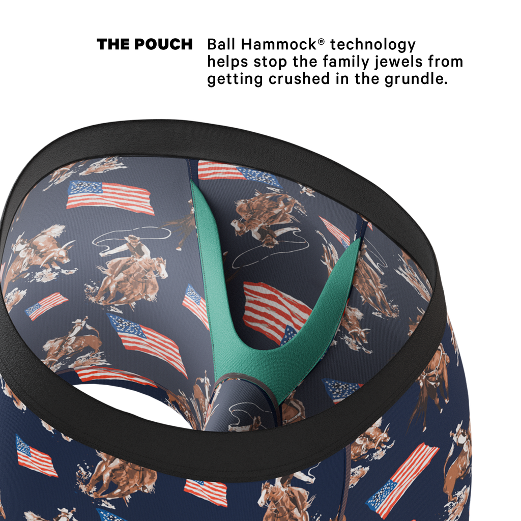 The Bootstraps & Chaps | Americana Cowboy Ball Hammock® Pouch Underwear - Shinesty