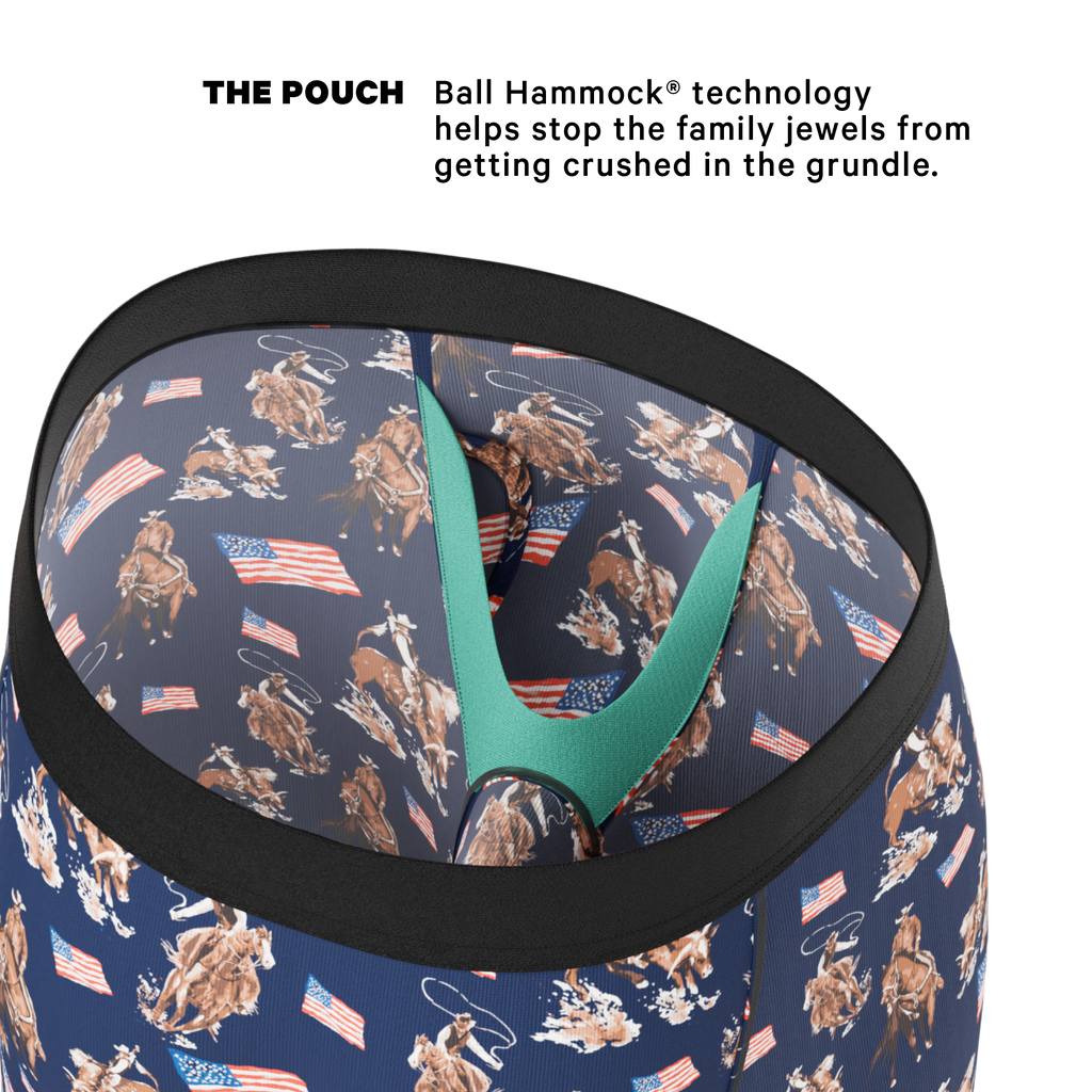 The Bootstraps & Chaps | Americana Cowboy Ball Hammock® Boxer - Long Leg - Shinesty