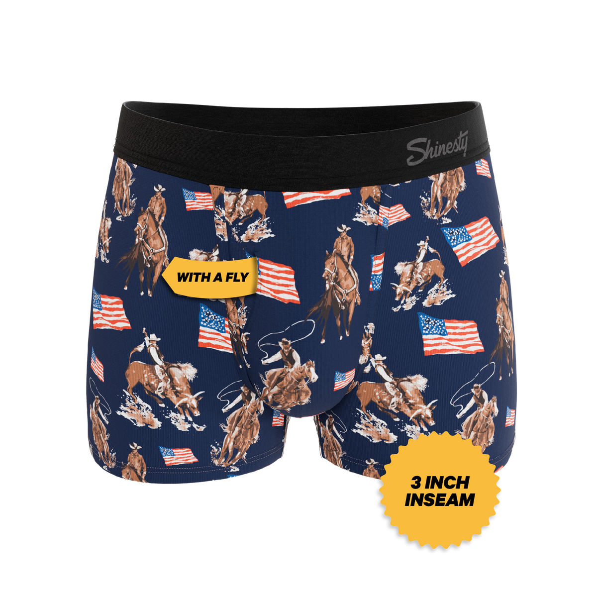 The Bootstraps & Chaps | Americana Cowboy Ball Hammock® Pouch Trunks Underwear - Shinesty