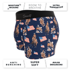 The Bootstraps & Chaps | Americana Cowboy Ball Hammock® Pouch Trunks Underwear - Shinesty