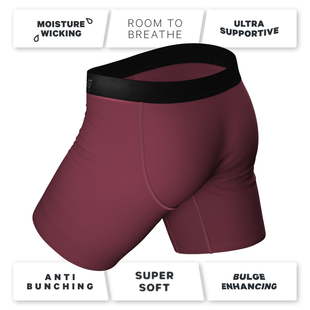 The Bordeaux | Mauve Ball Hammock® Boxer - Long Leg - Shinesty