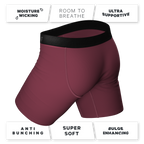 The Bordeaux | Mauve Ball Hammock® Boxer - Long Leg - Shinesty