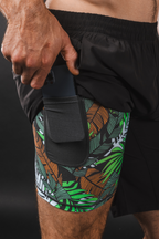 The Botanist | Tropical Leaves Ball Hammock® 9 Inch Athletic Shorts - Shinesty