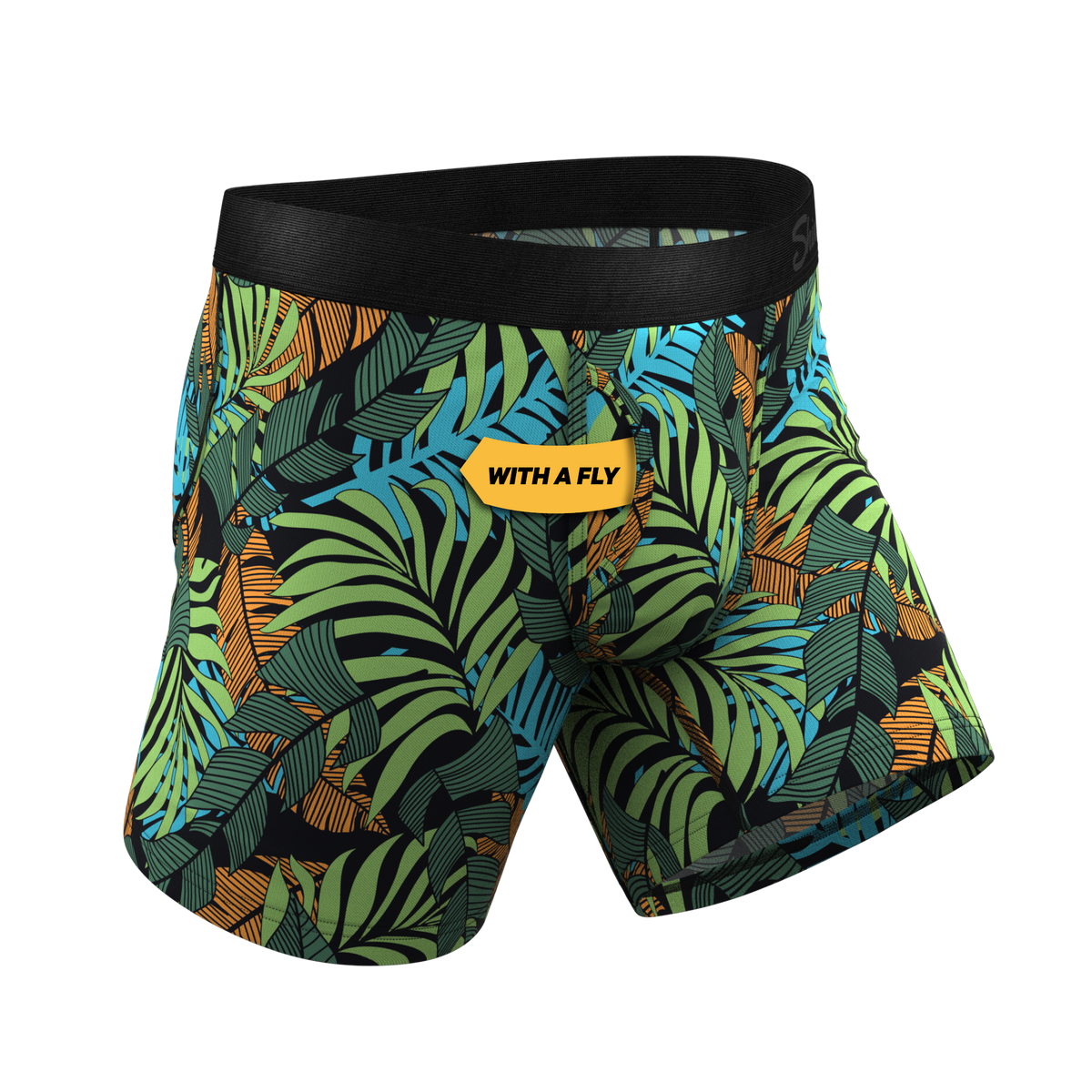 The Botanist | Tropical Leaves Ball Hammock® Pouch Underwear With Fly - Shinesty