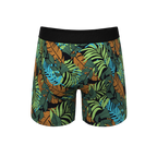 The Botanist | Tropical Leaves Ball Hammock® Pouch Underwear With Fly - Shinesty