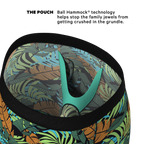The Botanist | Tropical Leaves Ball Hammock® Boxer - Long Leg - Shinesty
