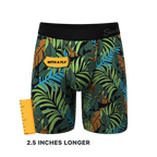 The Botanist | Tropical Leaves Ball Hammock® Boxer - Long Leg - Shinesty