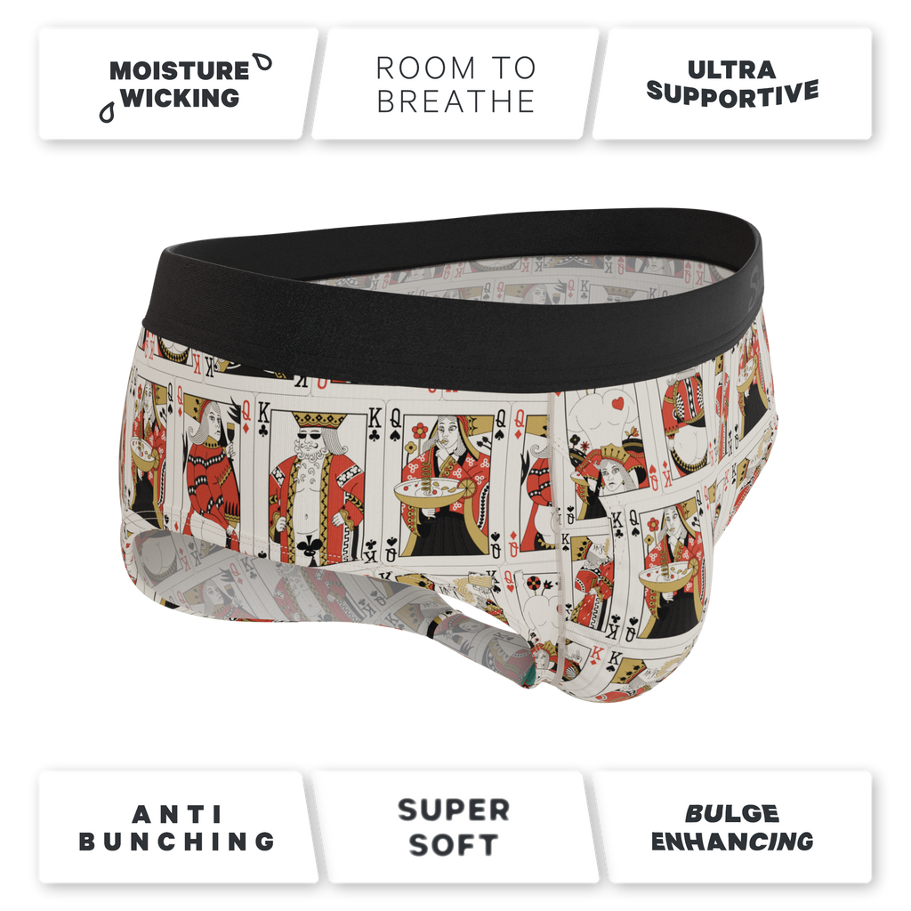 The Bottomless Blackjack | Vintage Playing Cards Ball Hammock® Pouch Underwear Briefs - Shinesty