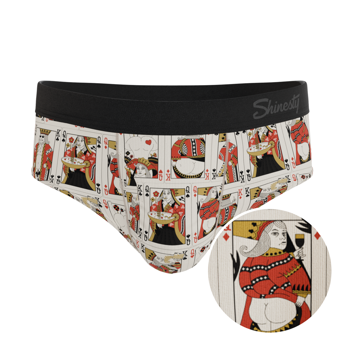 The Bottomless Blackjack | Vintage Playing Cards Ball Hammock® Pouch Underwear Briefs - Shinesty