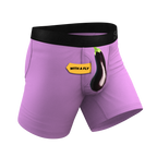 The Double Entendre | Eggplant Ball Hammock® Pouch Underwear With Fly - Shinesty